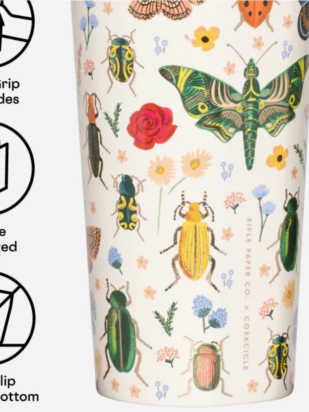RIFLE PAPER CO. COLD CUP
INSULATED TUMBLER WITH STRAW + matching gift bag - Picture 3 of 6